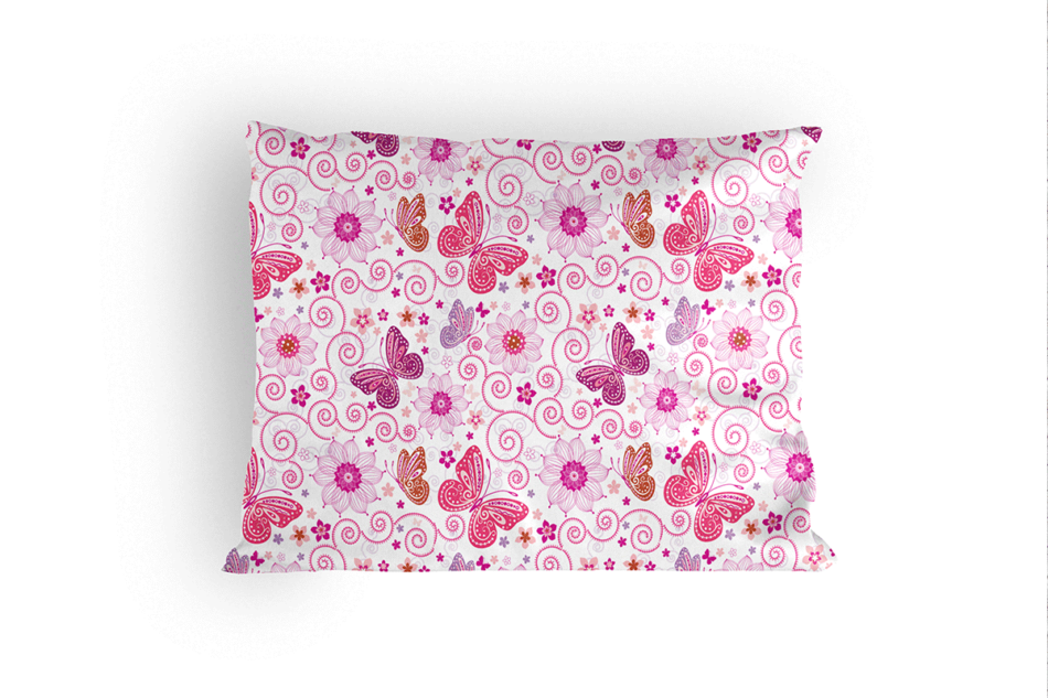 PILIO Komplet pościeli z bawełny biały/różowy/fioletowy - zdjęcie 1