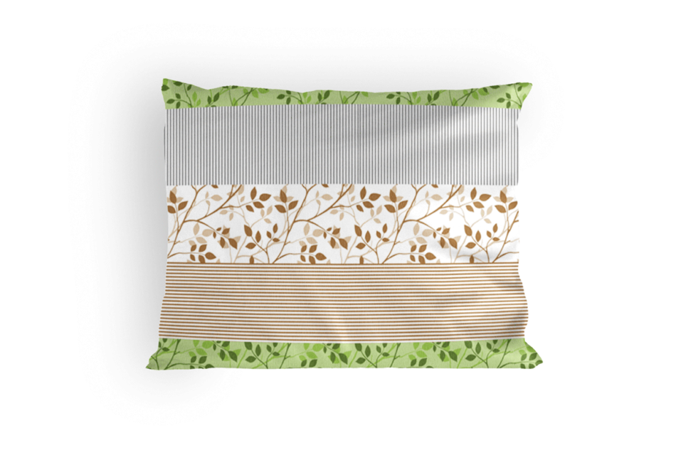 TERMES Komplet pościeli z bawełny biały/brązowy/zielony - zdjęcie 1