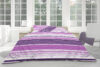 DANAUS Komplet pościeli z bawełny biały/różowy/fioletowy - zdjęcie 4