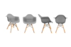 NEREA Zestaw krzesła 4 szt. szary - zdjęcie 2