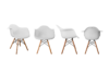NEREA Zestaw krzesła 4 szt. biały - zdjęcie 2