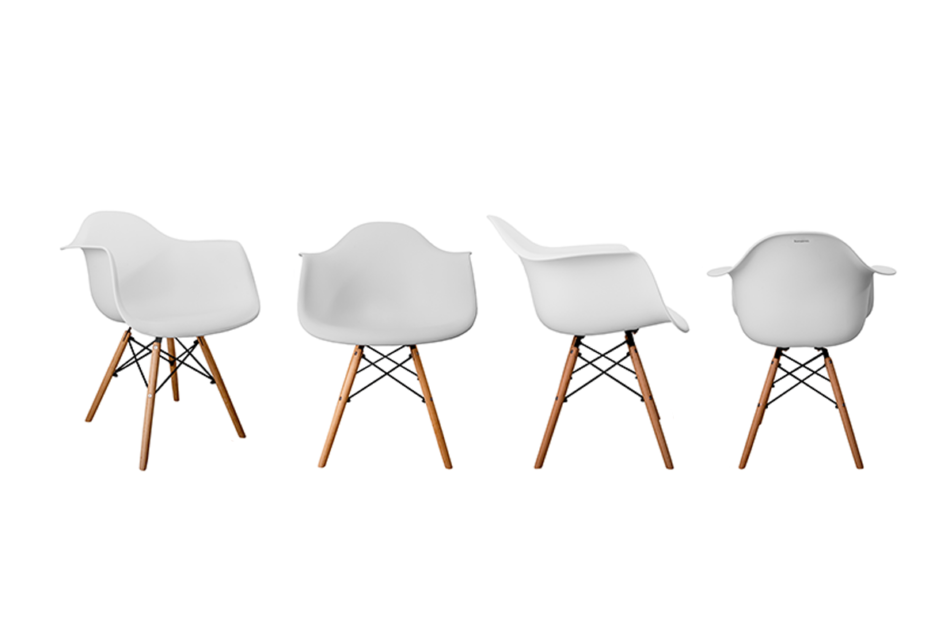 NEREA Zestaw krzesła 4 szt. biały - zdjęcie 1