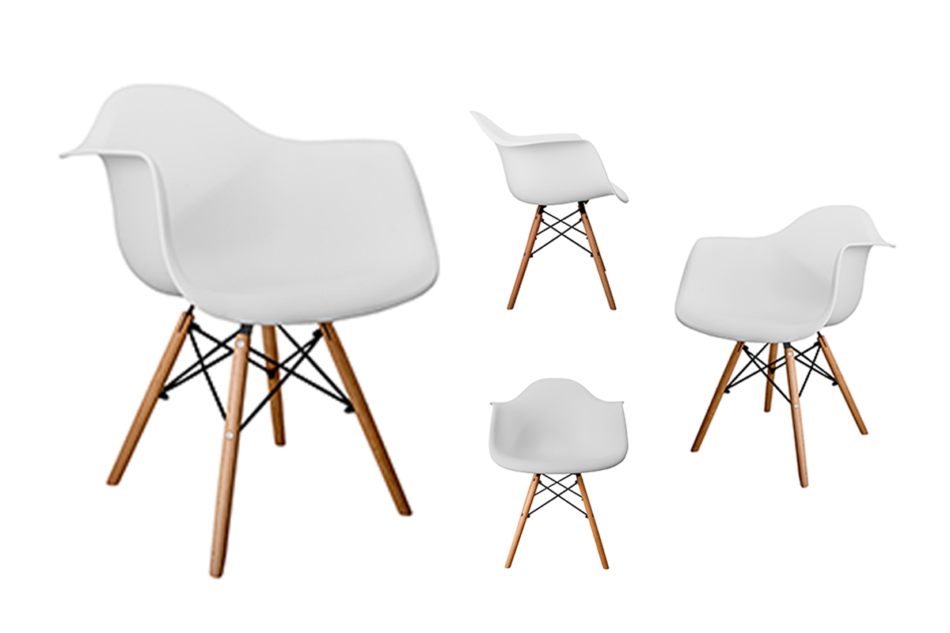 NEREA Zestaw krzesła 4 szt. biały - zdjęcie 0