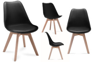 BESO, https://dev1-mda.konsimo.pl/kolekcja/beso/ Zestaw krzesła 4 szt. czarny - zdjęcie