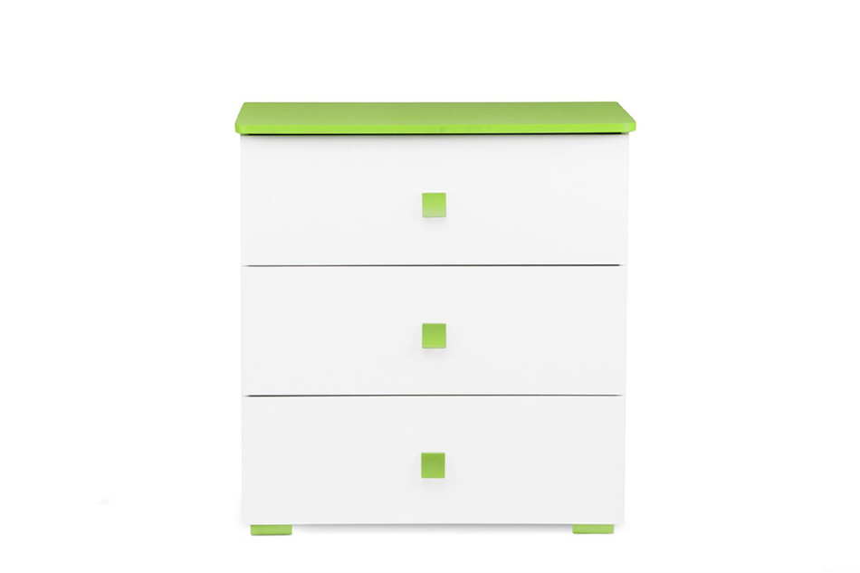PABIS, ZYGIO Zestaw meble do pokoju dziecka zielone 4 elementy biały/zielony - zdjęcie 1