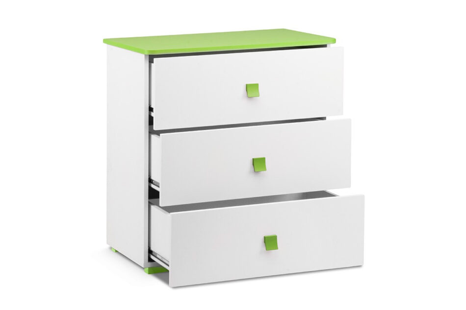 PABIS Zestaw meble do pokoju dziecka zielone 4 elementy biały/zielony - zdjęcie 5