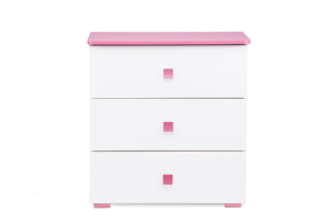 PABIS, https://dev1-mda.konsimo.pl/kolekcja/pabis/ Komoda dla dziewczynki różowa biały/różowy - zdjęcie