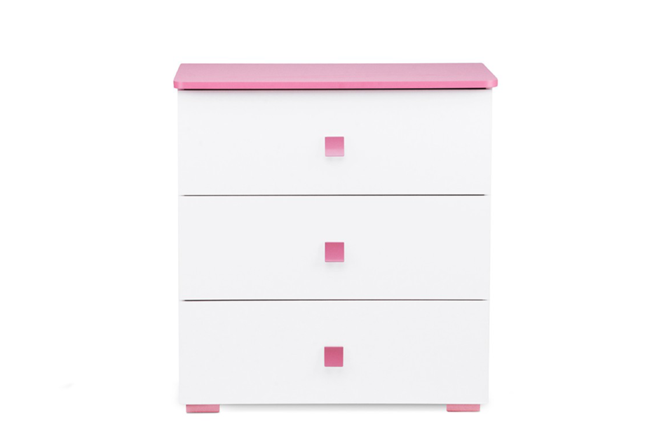 PABIS Komoda dla dziewczynki różowa biały/różowy - zdjęcie 0