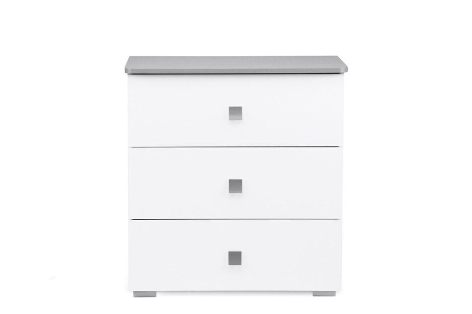 PABIS Zestaw meble do pokoju dziecka szare 4 elementy biały/szary - zdjęcie 4