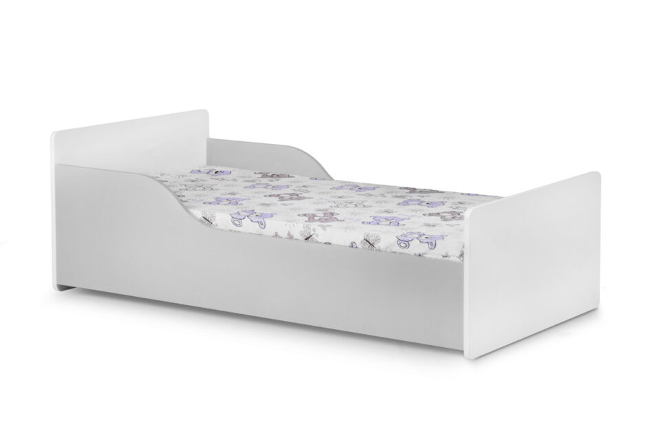 PABIS Łóżko dla chłopca z materacem szare biały/szary - zdjęcie 1