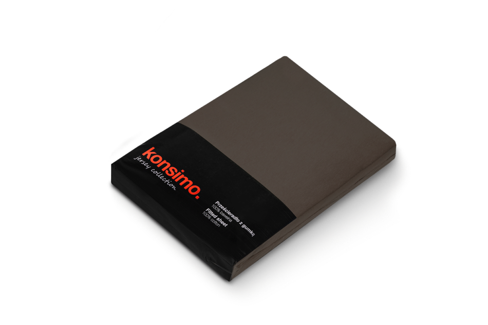 DERMI Prześcieradło z gumką brązowy - zdjęcie 2