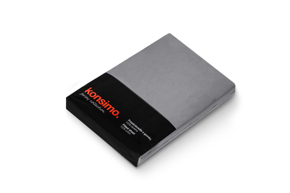 DERMI Prześcieradło z gumką szary - zdjęcie 2