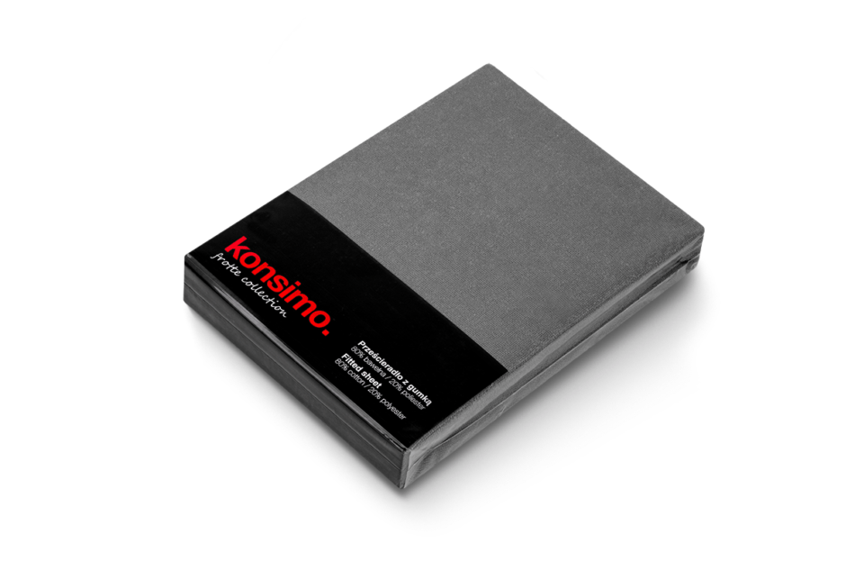 SOPRO Prześcieradło z gumką szary - zdjęcie 2