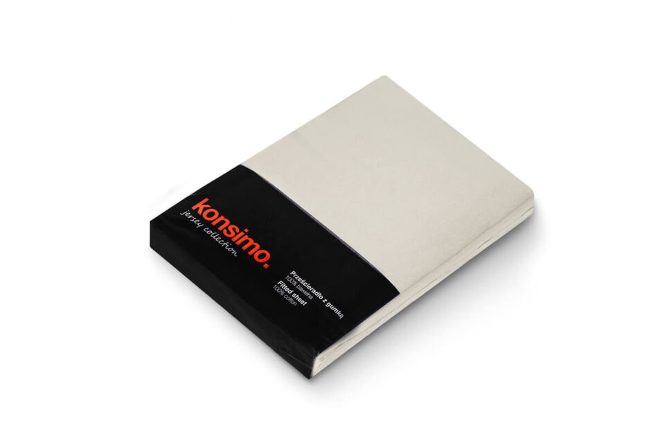 DERMI Prześcieradło z gumką kremowy - zdjęcie 2