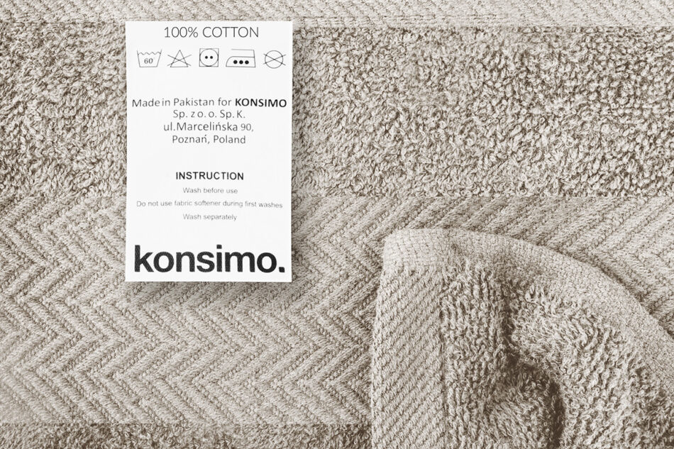 LENTE Komplet ręczników średnich 4 szt. kremowy - zdjęcie 5