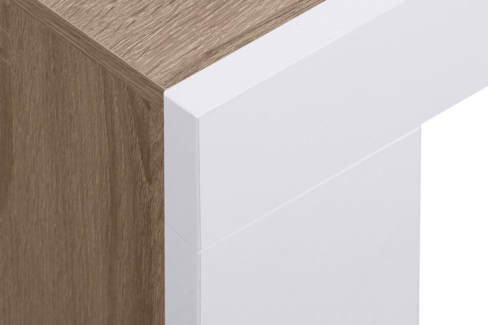 EMPROS Stolik kawowy biały połysk/dąb sonoma - zdjęcie 4