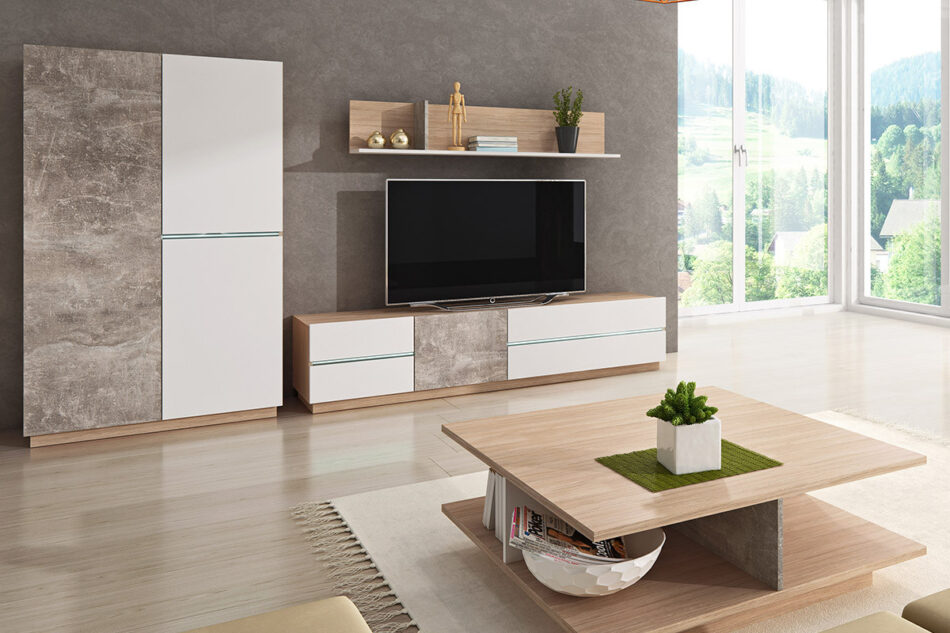 FRIGI Szafa biały/dąb - zdjęcie 1