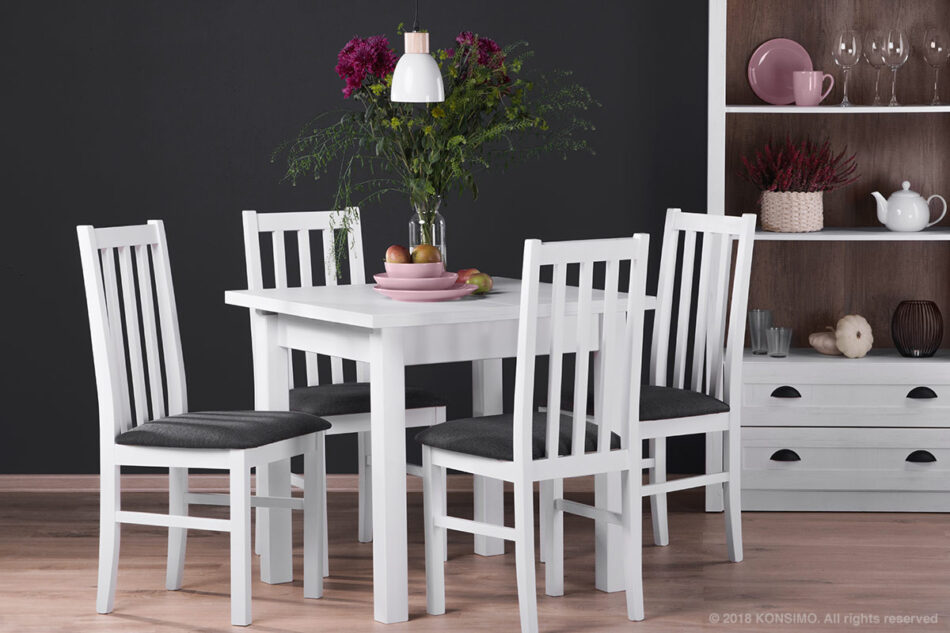 QUATUS Krzesło biały/ciemny szary - zdjęcie 1