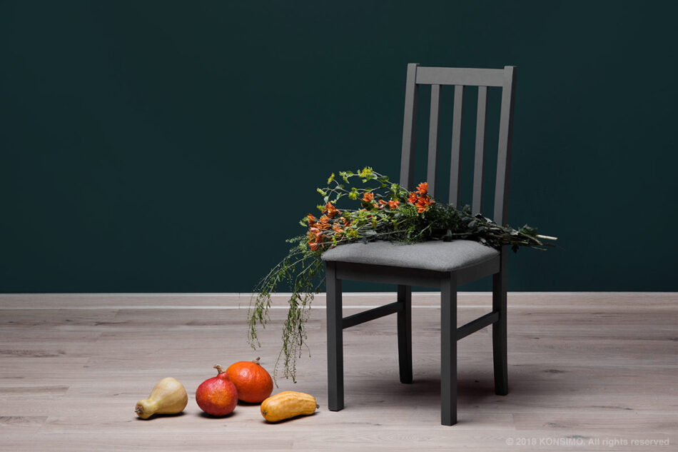 QUATUS Krzesło orzech/ciemny beż - zdjęcie 4