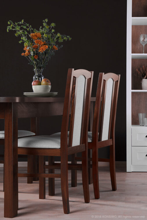 CIBUS Krzesło orzech/jasny beż - zdjęcie 4