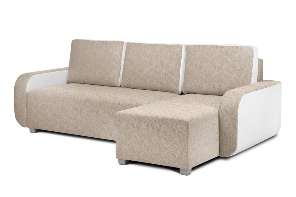 FABIRO Narożnik lewy/prawy beżowy/biały - zdjęcie 3