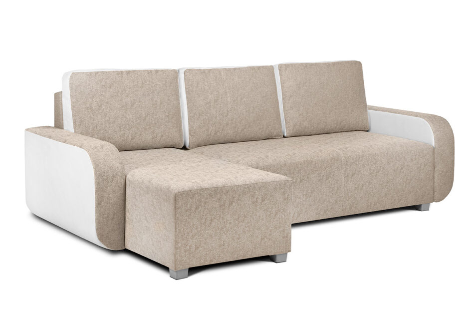 FABIRO Narożnik lewy/prawy beżowy/biały - zdjęcie 1