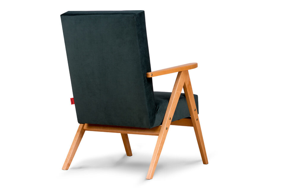 NASET Fotel zielony/jasny dąb - zdjęcie 4