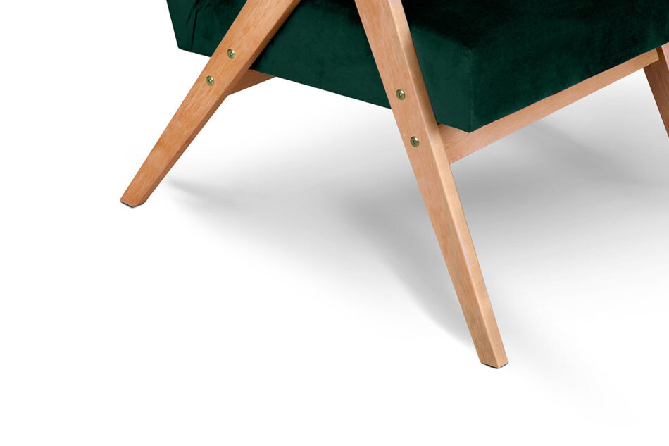 NASET Fotel zielony/jasny dąb - zdjęcie 6