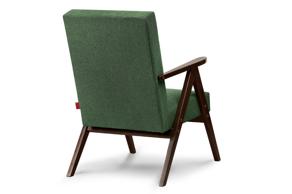 NASET Fotel zielony/ciemny orzech - zdjęcie 3