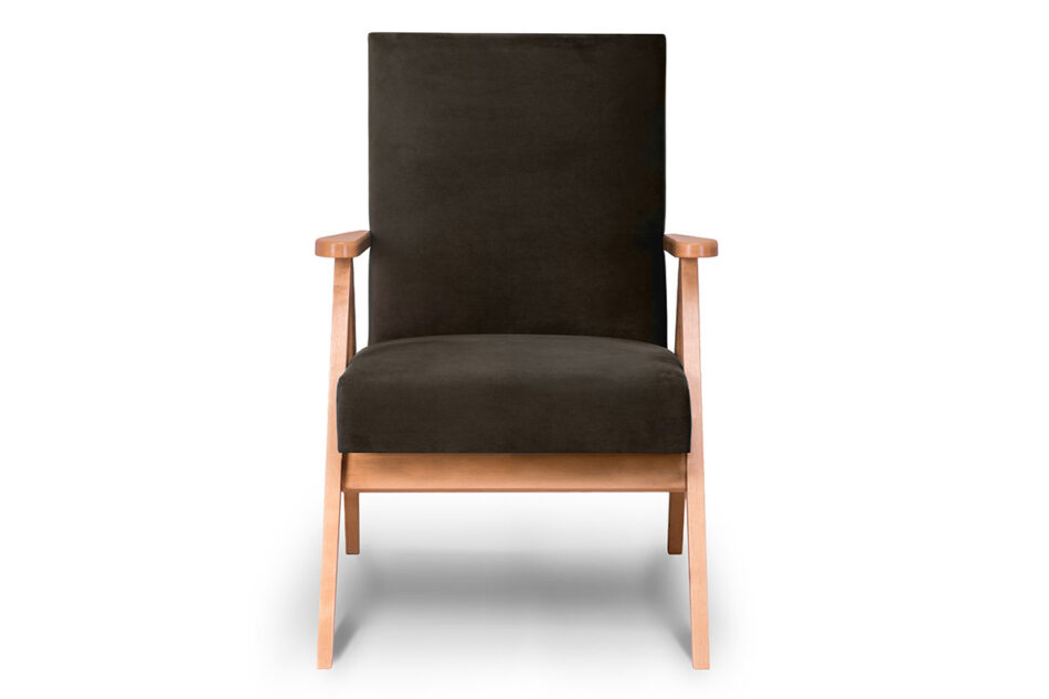 NASET Fotel brązowy/jasny dąb - zdjęcie 0