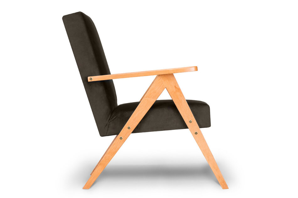 NASET Fotel brązowy/jasny dąb - zdjęcie 3