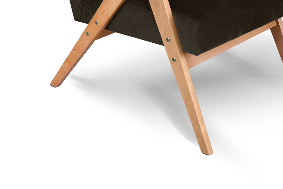 NASET Fotel brązowy/jasny dąb - zdjęcie 5