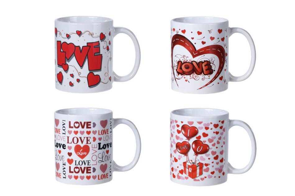 CORDIS Kubek biały/czerwony - zdjęcie 1