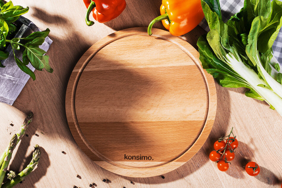 ORIOLUS Deska do krojenia brązowy - zdjęcie 2