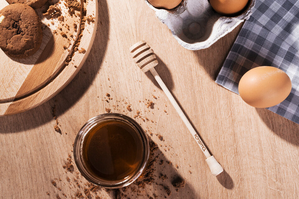 CUCINIS Komplet przyborów kuchennych 5 el. brązowy - zdjęcie 5