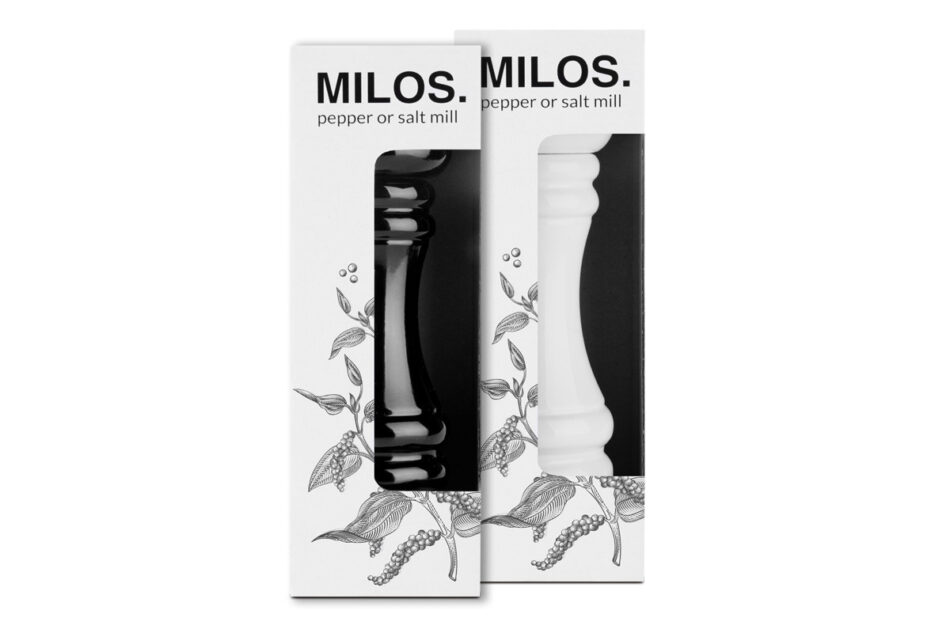 MILOS Zestaw młynków 2 szt. biały/czarny - zdjęcie 2