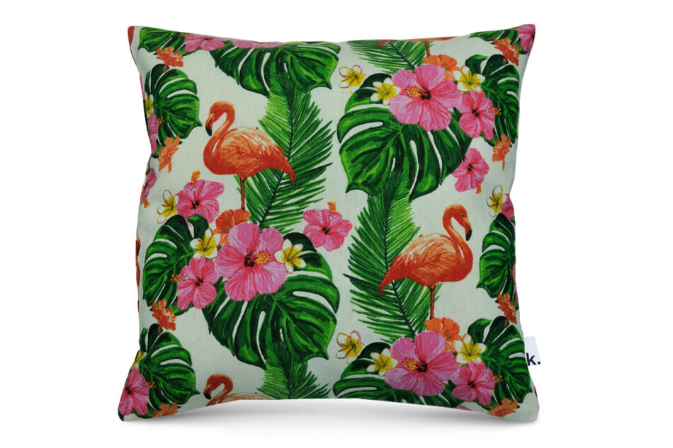 MONTERI Poszewka na poduszkę biały/zielony/różowy - zdjęcie