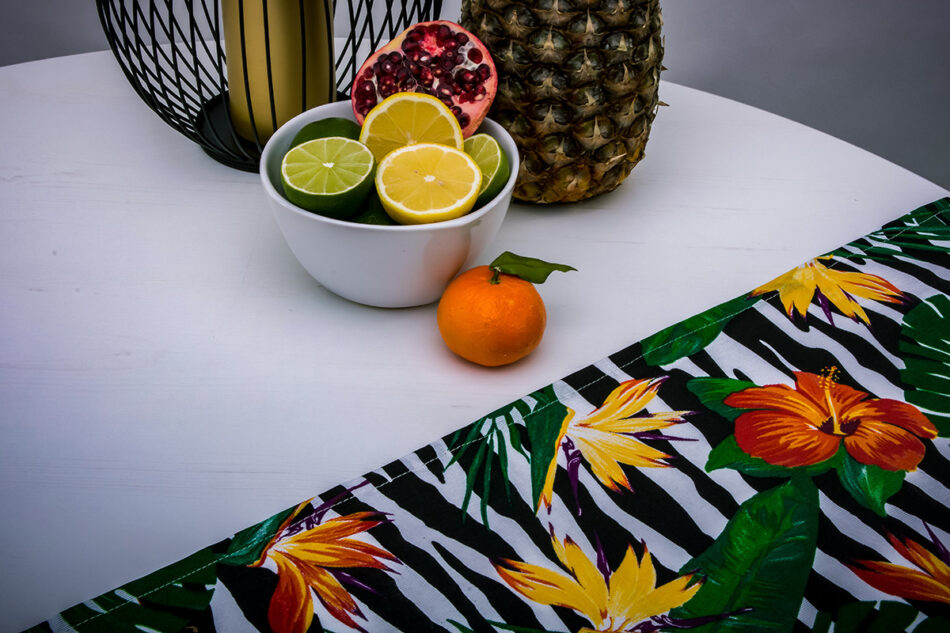 MONTERI Bieżnik zielony/biały/czarny/pomarańczowy - zdjęcie 2