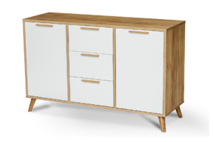 SKADI, https://dev1-mda.konsimo.pl/kolekcja/skadi/ Komoda dąb/biały - zdjęcie