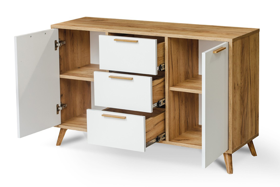SKADI Komoda dąb/biały - zdjęcie 1