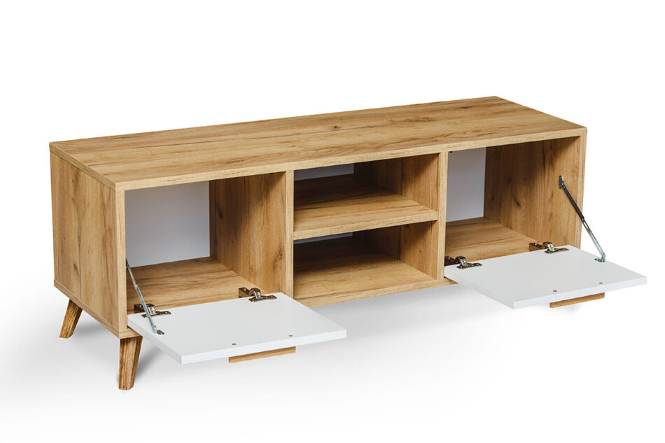 SKADI Szafka RTV dąb/biały - zdjęcie 1