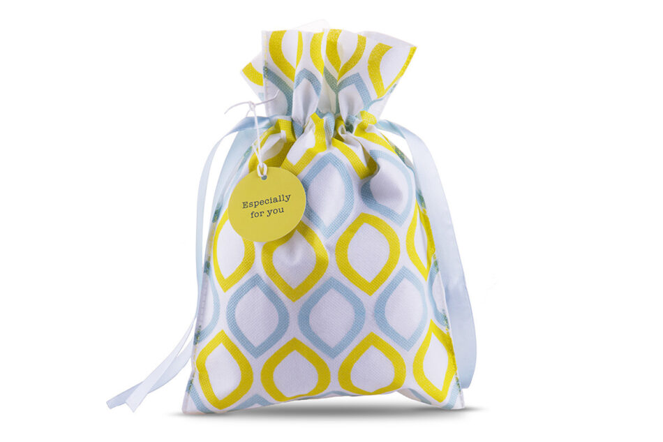 MUGGIS Worek ozdobny biały/zielony/żółty - zdjęcie 0