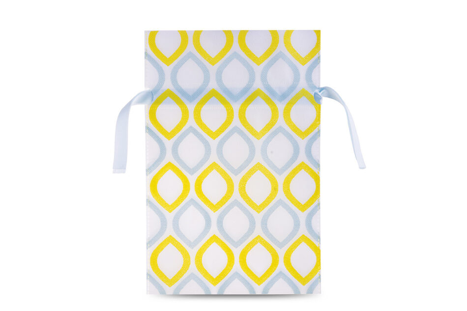 MUGGIS Worek ozdobny biały/zielony/żółty - zdjęcie 1