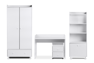 SCRIBI, https://dev1-mda.konsimo.pl/kolekcja/scribi/ Zestaw mebli 4el. biały - zdjęcie