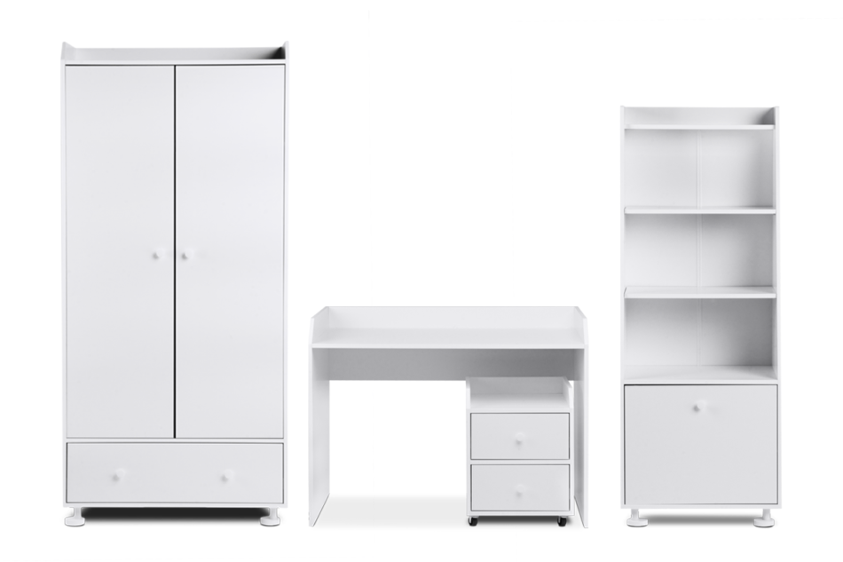 SCRIBI Zestaw mebli 4el. biały - zdjęcie 0