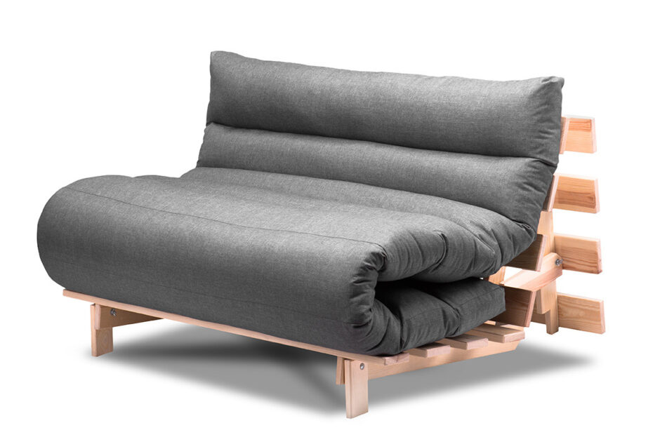 FUTURI Sofa futon szary/brązowy - zdjęcie 1