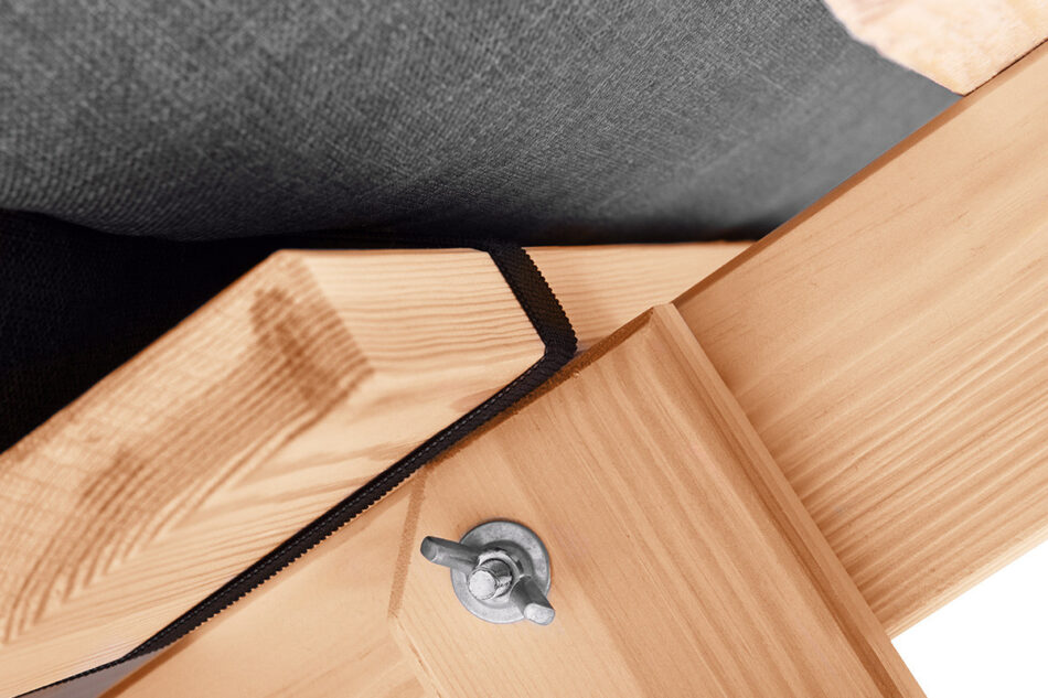 FUTURI Sofa futon szary/brązowy - zdjęcie 7