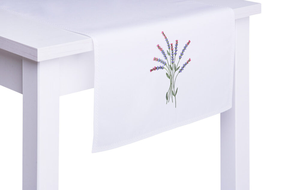  Bieżnik plamoodporny biały/zielony/czerwony/fioletowy - zdjęcie 1