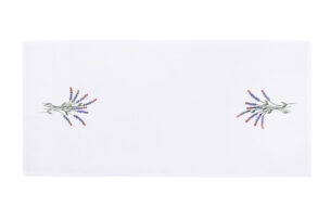  Bieżnik plamoodporny biały/zielony/czerwony/fioletowy - zdjęcie