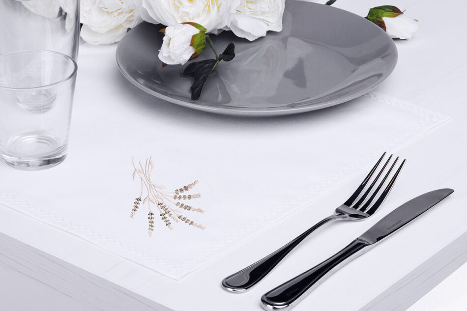 CLIMAS Bieżnik plamoodporny biały/kremowy - zdjęcie 2